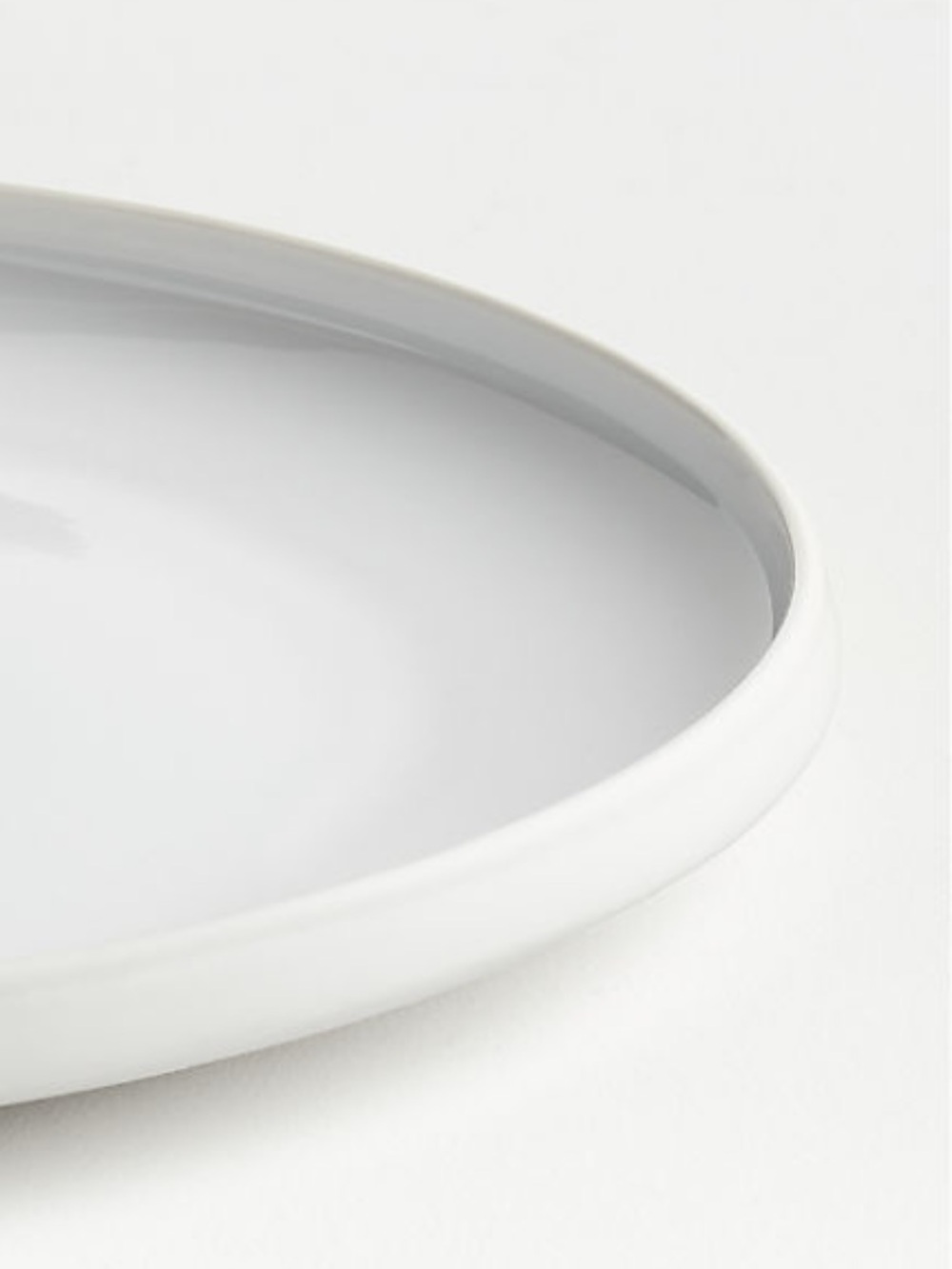 New! Crate&Barrel White Glazed Porcelain Salad Plates- Set of 4 - Picture 2 of 4